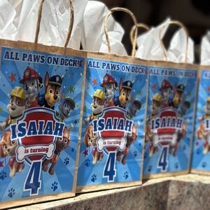 Paw Patrol Party Favor Bags - Blue